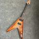 Emerald natural Flying V Electric Guitar China OEM Custom Body flying v guitar& Kits