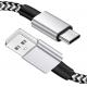 Nylon Braided Straight USB Cable 3m 10ft Type C Fast Charging
