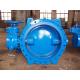 Big Size Double Flanged Butterfly Valve With Gear Box And Lever Operator