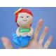 12cm Lovely Mermaid Plush Finger Puppets For Toddlers , Blue And Red