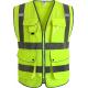 Yellow Zipper Safety Hi Vis Waterproof Jacket Waterproof ISEA Class 2 S M L