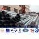 Hot Dip Galvanized Steel Power Line Pole Transmission Pole  ISO9001 160Km/H