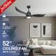 52 Inch DC Motor Remote Control Outdoor Waterproof Ceiling Fan for Cooling Air Design