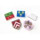 Multi Pattern Acrylic Pocket Badge Pin On For Board Games Promotional CMYK Printed