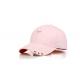 3D Embroidery Girls Cotton Baseball Cap Adjustable 5 Panel Pink Good Flexibility