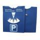 Universal Car Parking Disk HM108 with Customizable Blue Logo and Durable PVC Material