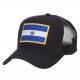 El Salvador Flag Patched Embroidered Mesh Hats , Black Polyester Trucker Hat