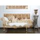 Luxury Bedroom Furniture European Style Wood Carved Chaise Lounge