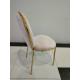 Round Velvet Fabric 45cm 92cm Wrought Iron Dining Chair