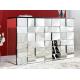 Multi Faceted Mirrored Side Board Six Drawers Large Storage Volume