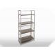 BSCI 4 Tiers Folding Wooden Bookcase With 40KG Capacity
