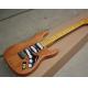 Custom Natural Wood Color Electric Guitar with SSS Pickups,Acrylic Pickguard,Scalloped Neck