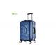 Embossed ABS PC Travel Luggage Bag With Aluminium Frame