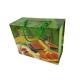 Food Packing Paper Box Green CMYK Color Printing Two  Layers Paper Material Rigid Box with Green Color Rope Handle