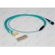 Round Type OM3 MPO-LC Optical Patch Cord , 8 Core Fiber Optic Cable Fan Out Available