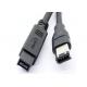 Black Color IEEE 1394 Firewire Cable 800mbps Transfer Speed  Simultaneous Connection