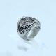 Fashion 316L Stainless Steel Casting Clay CZ Stones Ring LRX404