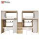 Customizable Iron Double Bunk Bed With Equal Width Top & Bottom Bedroom School Dormitory Apartment Furniture