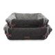 Flip Cover Comfortable Pet Bed Detachable Grey Dog Sofa Cushion With Removable Mat