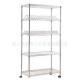 Adjustable  Metal Wire Shelving , Heavy Duty NSF 4 Tier Chrome Wire Shelving