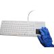 Hospital grade antimicrobial medical silicone keyboard with touchpad and five magnets