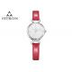 Alloy Shell Simple Fitron Ladies Watches , Leisure Genuine Leather Watch