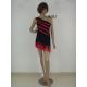 Mature Harem Competition Dance Costumes Diagonal Neckline Red Ladies Knee Length Skirts