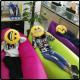 2016 hot sale Nylon Fabric Air-filled bean bag lamzac hangout with pockets