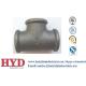 beaded TEE galvanized malleable iron pipe fitting cast iron UL factory