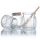 100 Ml 200 Ml Mini Round Clear Glass Milk Yogurt Pudding Jar With Wooden Stopper
