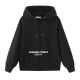 Long Sleeve Black Mens Casual Pullover 100 Cotton Plain Oversized Hoodie