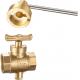 1502 Female x Female Butterfly Handle Magnetic Lockable Brass Ball Valve Sizes DN20 DN25 DN32 with Bottom Meter Outlet