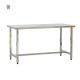 Silver Stainless Steel Lab Bench 850mm Height Workstation Table Firm Structure