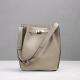 high quality ladies grey leather bucket bag designer handbags women luxury calfskin shoulder bags famous brand handbags