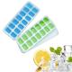Flexible Silicone Ice Cube Tray with Spill-Resistant Removable Lid