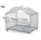 Transport Wire Mesh Pallet Cages , Welded Steel Mesh Storage Cages With Cover