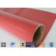 Furnace Curtain 0.45mm 40/40g 1000mm Red Silicone Rubber Coated Fiberglass Fabric