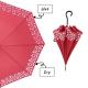 Semi Automatic J Shape Straight Handle Umbrella Pongee Panel