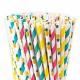Food Grade Bleached Coloured Paper Straws With Harmless Non Toxic Ink