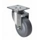 3 70kg Plate Swivel PU Caster Edl Light 3613-74 for Material Handling Caster Wheels