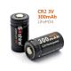 Soshine LiFePO4 15266 (IFR CR2) 3.2V 300mAh Protected Rechargeable Battery