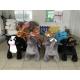 Hansel Best selling Guangzhou Mechanical Animal Ride Plush Toys On Wheels Stuffed Animal Rides