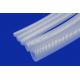 Flexible Reinforced Braided Hose , White Soft Silicone Tubing Chemical