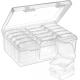 Organizer Storage Boxes - Small Plastic Storage Containers With Hinged Lids For Beads, Jewelry And Craft Supplies