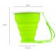 Outdoor Travel Silicone Foldable Cup / Silicone Collapsible Cup With Lid Folding Size 3*8 Cm