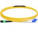 G657A1 MPO MTP Fiber Optic Patch Cord LC SM OM3 / OM4 8 / 12 / 24