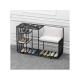 Portable Living Room Furniture Metal Shoe Rack with Modern Design and Wire Storage
