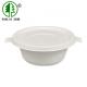 Biodegradable disposable white color bagasse pulp molding bowl
