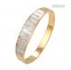 European And American Style Bracelet Stainless Steel Bracelet Vertical Stripe Inlaid Bangle