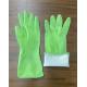 Spray Flocklined M 45g Rubber Kitchen Dish Wash Gloves Green